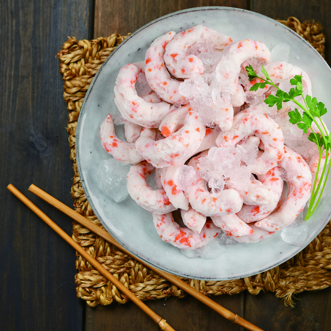 [냉동] 비건 새우맛 1kg 대용량 대포장 콩고기 식물성식품 대체고기 저칼로리 다이어트 비건푸드 콩비엔나소시지 콩새우볼 콩새우튀김 콩새우까스 콩새우 콩새우젓 유기농콩고기 콩단백, 1개