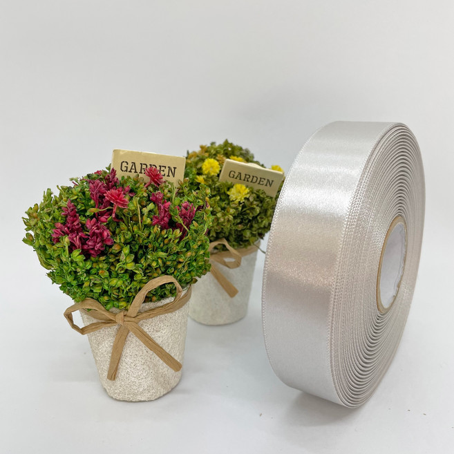 포장 리본 끈 제이제이리본 고밀도주자 20mm 25mm 76컬러 (길이 45M) 공단리본, 은색