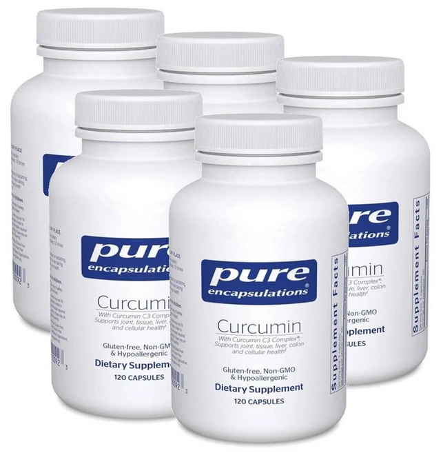 퓨어인캡슐레이션 커큐민 500mg 캡슐 Pure Encapsulations Curcumin, 5개, 120정 - 쿠팡