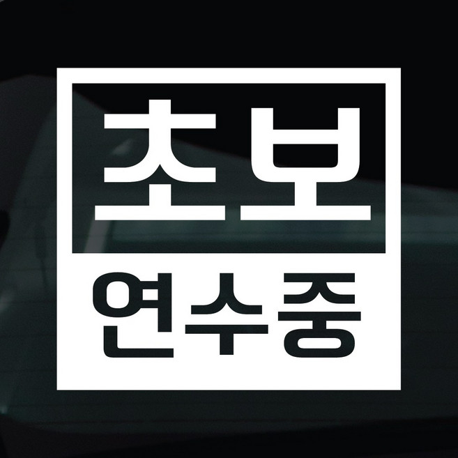 디자인황소 초보운전 스티커 차량스티커 차량 자동차 데칼 시트지, 1개, 03 초보연수중