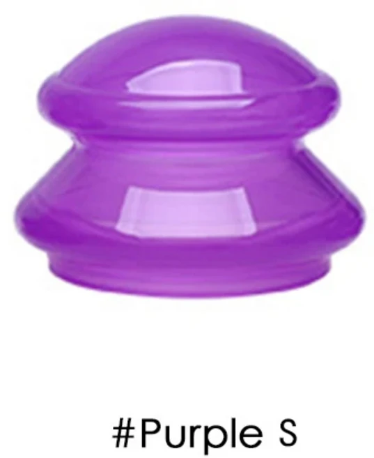 실리콘 항아리 진공 부항 치료 흡입 컵 마사지 바디 컵 안티 셀룰 라이트 캔 얼굴 바디 건강 관리를위한 마, [02] Purple
