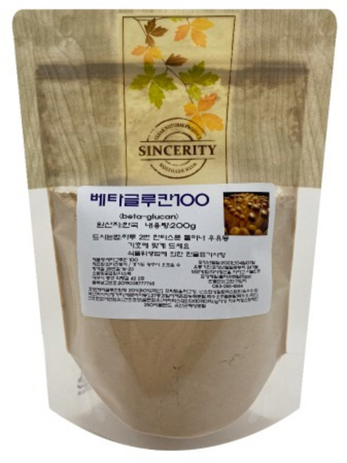 (국내산)베타글루칸100 분말, 200g, 1개