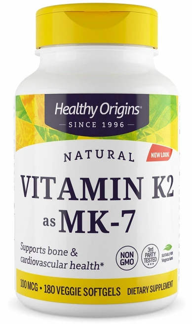 Healthy Origins 내추럴 비타민 K2 MK-7 100mcg 베지 소프트젤, 180정, 1개 - 쿠팡