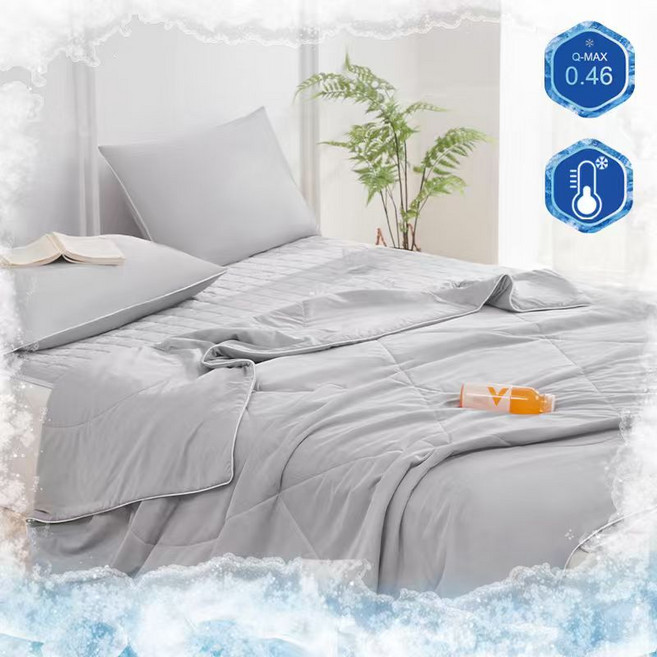 KURUA 여름 접촉냉감 아이스 부드러운 통기성 냉감이불 차렵이불