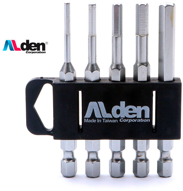 알덴 육각비트 세트 INCH 5mm 5PCS 6각 인치 3 32 1 8 5 16 4 SET 자석형 비트 렌치 육각 빗트 빗트날 드릴용 셋트, 1개