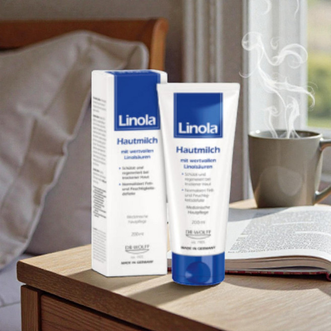 Linola 리놀라 전신 보습 장벽 케어 스킨 밀크 Hautmilch 200ml