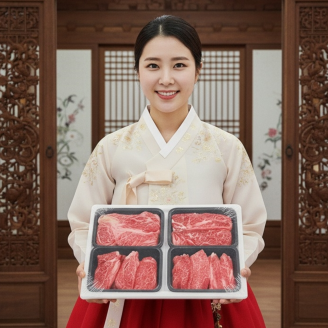 [한우선물세트] 횡성한우선물세트 1등급 명품 한우선물세트 구이용 냉장 소고기 명절 추석 어버이날 부모님 선물 세트 한우, <a.4> 횡성한우선물세트 4호