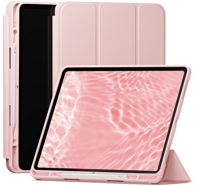 신지모루 스마트커버 펜슬 수납 태블릿 케이스, 핑크 샌드, 1개