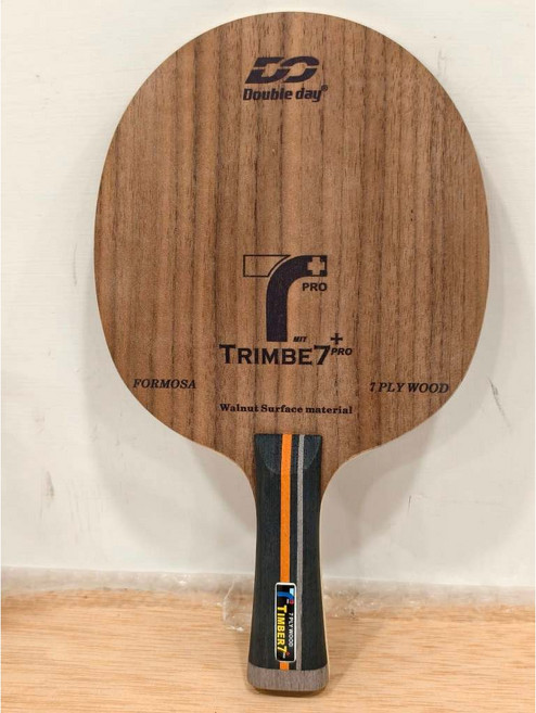 Double Day Trimbe 7 Pro 胡桃木七夾桌球拍 (含兩面月球速度膠皮), 1個, 套餐