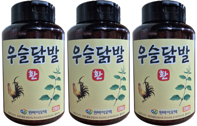 우슬닭발환 230gx3병 국내산우슬+국내산닭발 우슬환, 230g, 3개