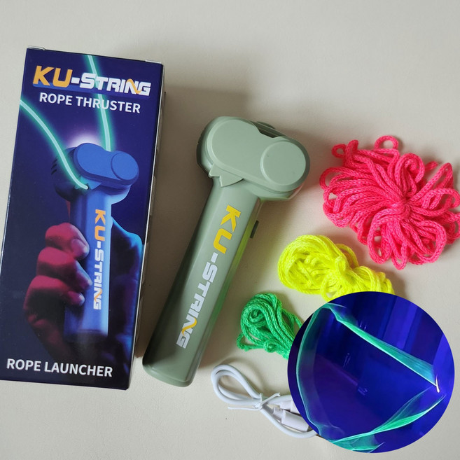 무중력 광선검 짚스트링 로프검 SNS핫아이템 광선검 실3개포함, 무중력 광선검 짚스트링(그린)