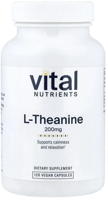 바이탈 뉴트리언츠 L-테아닌 200mg Vital Nutrients L-Theanine 200 mg 120정, 1개 - 쿠팡