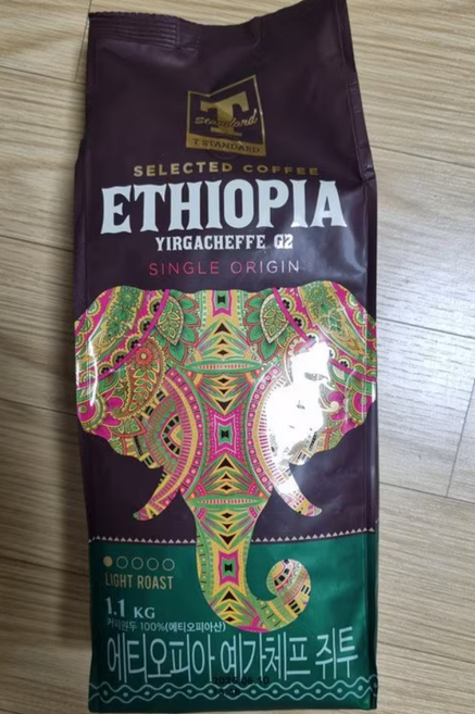 무배 쟈뎅 에티오피아 예가체프 G2 1.1kg (원두커피), 1개, 홀빈(분쇄안함)
