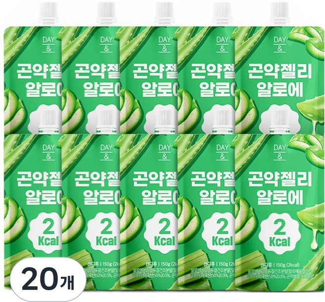 데이앤 2칼로리 곤약젤리 알로에, 150g, 20개