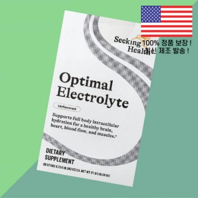 시킹 헬스 옵티멀의 전해 일렉트로라이트 무향 스틱 30개 각 0.202온스 5.73g Seeking Health Optimal Electrolyte Unflavored 30 S, 시킹 헬스 전해질 일렉트로라이트 무향 스틱 30개 각 - 쿠팡