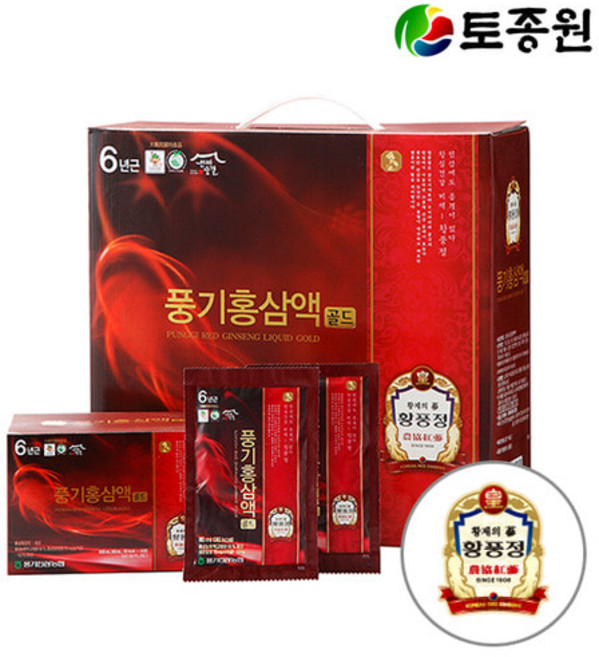 6년근 풍기홍삼액골드 80mlx60포 풍기인삼농협, 2개, 4.8L