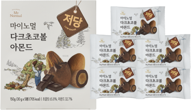 마이노멀 저당 초코볼 4종 다크 30g 5개