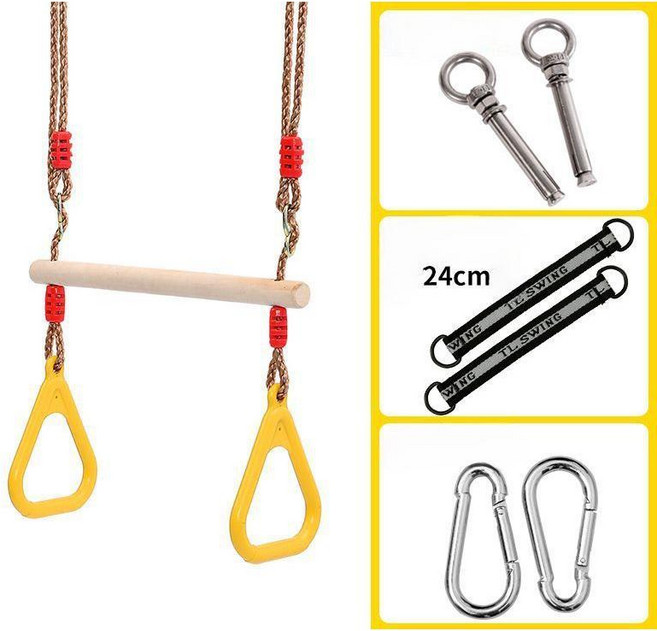 어린이철봉 턱걸이 키즈 스트레칭 풀업 운동 기구 매달리기 홈트 체육 장비 놀이기구 태권도, F 옐로우 (스틱 포함) 실내 패키지