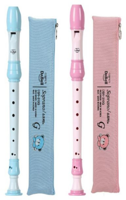 다벨 소프라노 리코더 바로크식 DSR-311B, 하늘색, 1세트