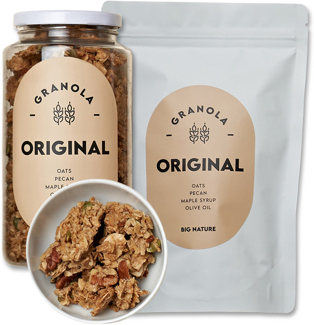 빅네이처 오리지널 그래놀라 병320g + 대용량500g 1세트, 820g