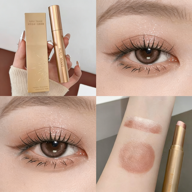 아이섀도우 스틱 스틱섀도우 하이라이터 워터프루프 아이섀도우 스틱 섀도우 섬세한 그라데이션 글리터 하이라이터 아이쉐도우 스틱아이섀도우, 2개, 03