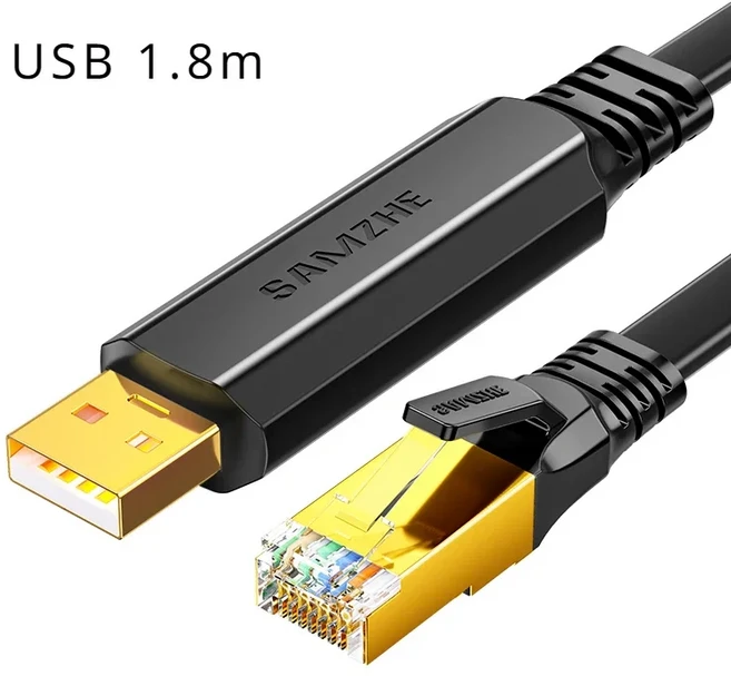 SAMZHE RS232 직렬 어댑터 USB-RJ45 콘솔 케이블 변환기 라우터 용 모뎀 RJ 45 8P8C, 02 1.8 meter-USB
