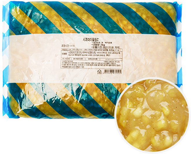 사과 파이 필링 3kg 아이스박스포장, 1개