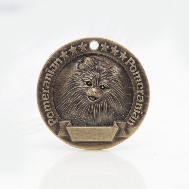 아미펫 대형견 중형견 입체네임택 각인 인식표 실종 이름표 목줄 목걸이, 게형고리, 1개