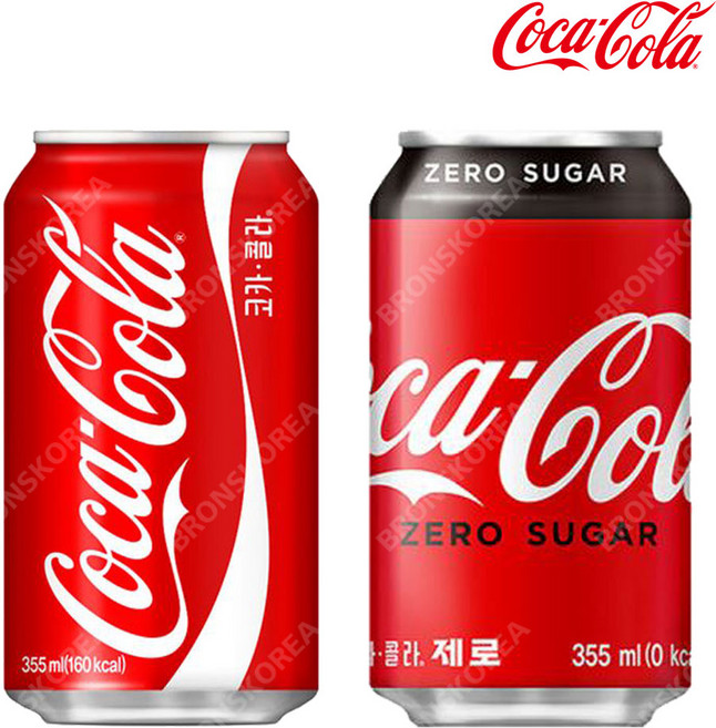코카콜라 + 코카콜라 제로 뚱캔 반반세트, 355ml, 24개
