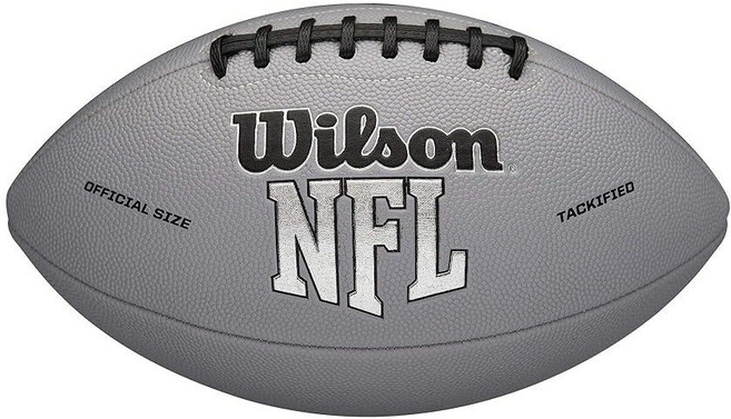 Wilson NFL MVP 공식 미식축구공 - 그레이 버전 공식만 14세 이상용 120325, Wilson NFL MVP 풋볼, Grey