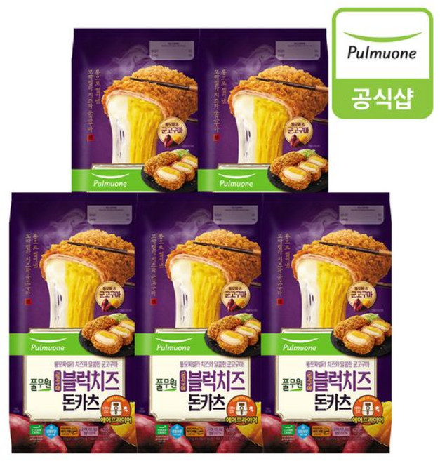 풀무원 군고구마블럭치즈 돈카츠 420g x 5개, 개당 중량, 군고구마블럭치즈 돈카츠 420g 5개