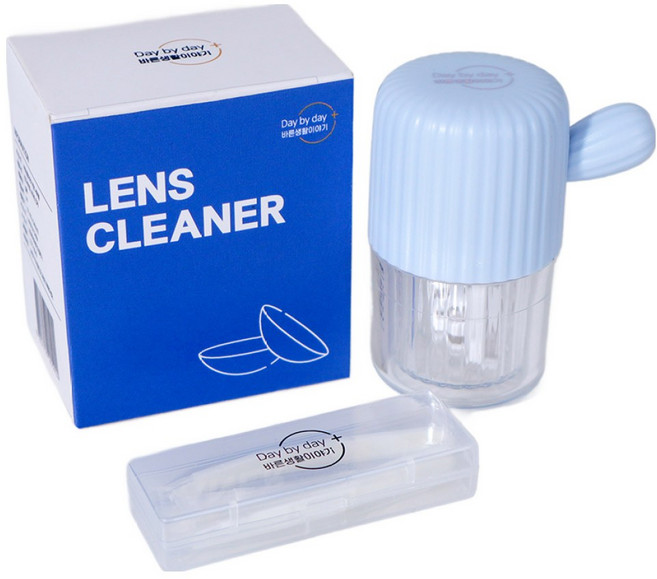 바른생활이야기 렌즈 세척통, 블루, 1개