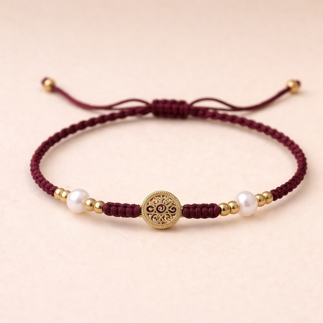 행운의 의미를 담은 레드 실 팔찌