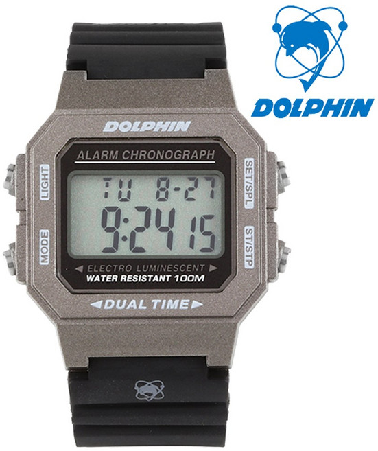 돌핀 100M 방수 전자손목시계 567-32C