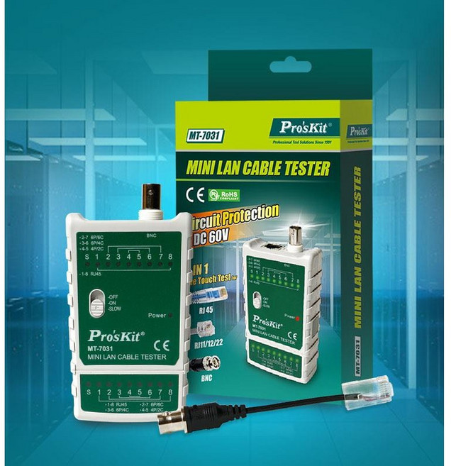 迷你網絡測試器 電話線測試器 MT-7031 RJ11 RJ45, 1個