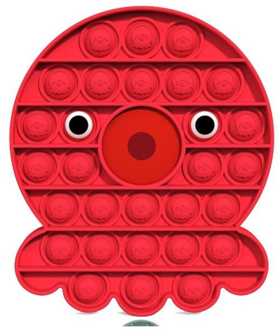 촉감 청각 만족 피젯 푸쉬팝 팝잇 종합 선물, A레드 문어II