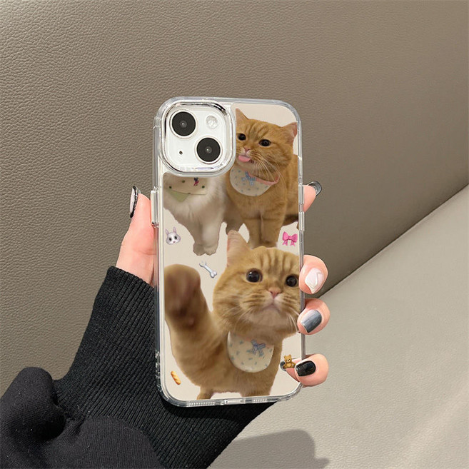 미모랜드 귀여운 고양이 미러 아이폰 케이스