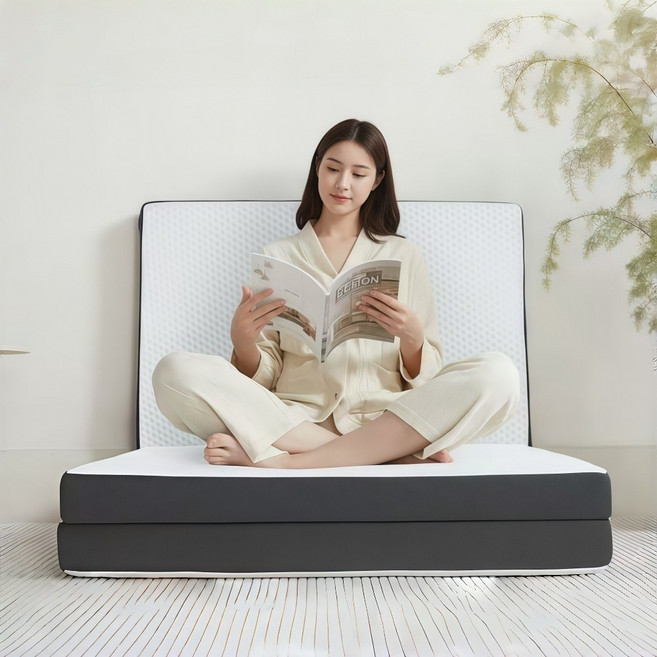 [Ehara Sleep] 3단 휴대용 접이식 매트리스 HR폼 아침개운 허리탄탄 커버분리세탁/생활방수