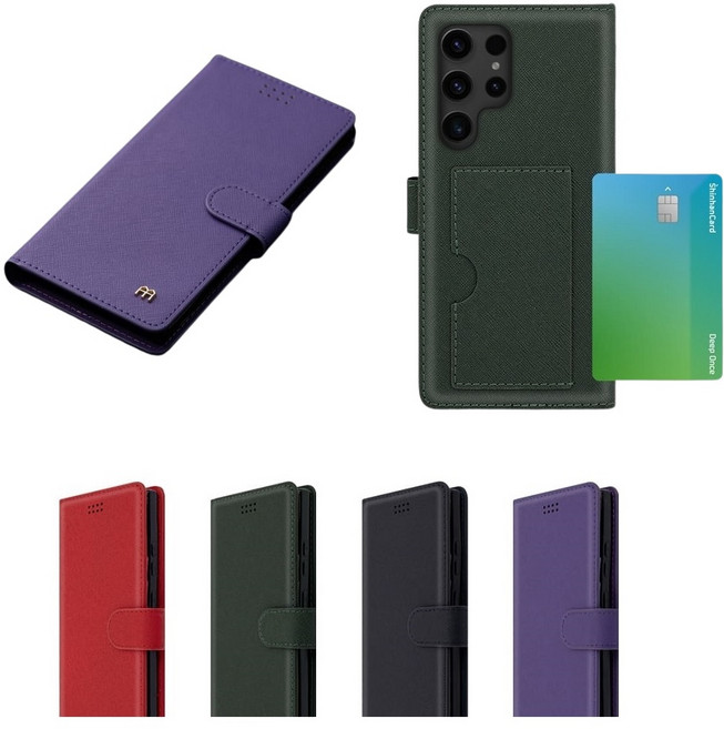 갤럭시 버디4 케이스 SM-A166L 가죽 더블에이 온데이 (뒷면 카드 수납) 슬림 자석 지갑형 지갑 커버