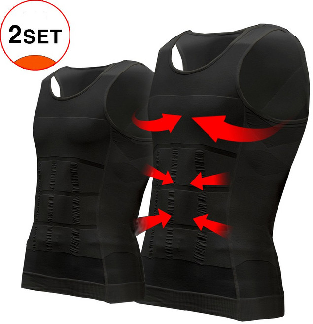 라온피플 울트라 슬림 남자 보정 나시 2종 세트