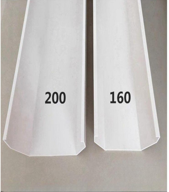 처마물받이 홈통 물받이 튼튼한 PVC 플라스틱 지붕 빗물 배수 시스템 도랑 판넬 연결, 08. 엘보우 직각 벤드