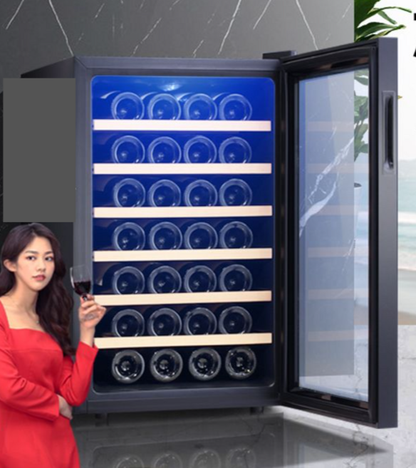 이중 분리 독립 온도 조절 와인 셀러 냉장고 공냉식, 18병 스테인리스층 이중층 독립온도조절