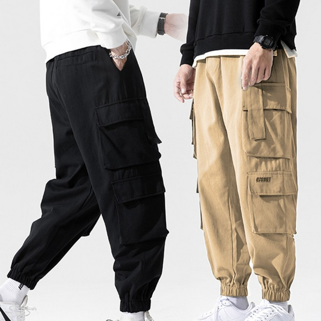 남성 조거 팬츠 편한 밴딩 건빵 바지 와이드 작업복 허벅돼