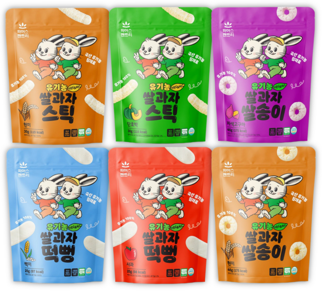 파머스팬트리 국산 유기농 쌀과자 떡뻥 6종 세트, 1개