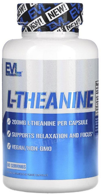 EVL L 테아닌 200mg 60캡슐 녹차추출물 Theanine, 1개, 상세페이지 참조