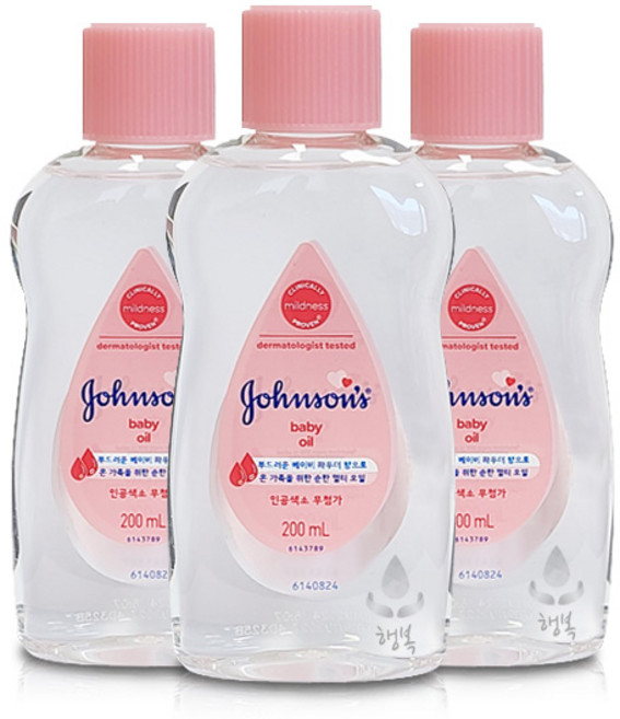 존슨즈 클래식베이비향 베이비 오일, 200ml, 3개