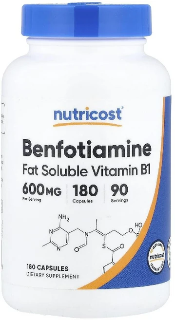 뉴트리코스트 벤포티아민 600mg Benfotiamine 캡슐 180정, 1 - 쿠팡