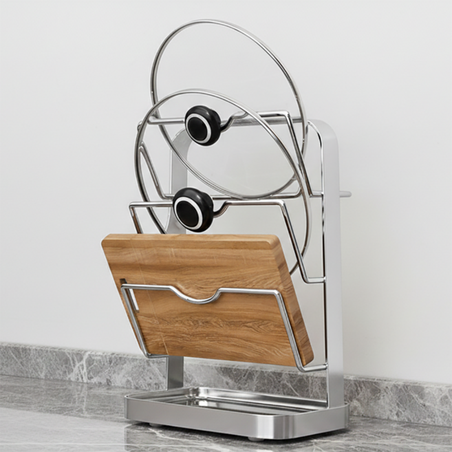 일상플랜 304 올스텐 냄비뚜껑 거치대, 실버, 1개