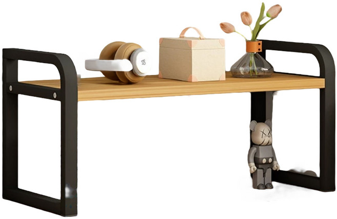 레디박스 책상 주방 욕실 정리 다용도 소형 수납 스탠드 선반 1단, 우드블랙, 1개