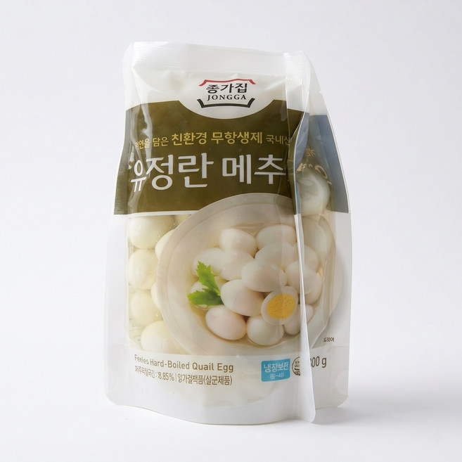 국내산 유정란 깐메추리알 300G/종가집, 1개, 300g